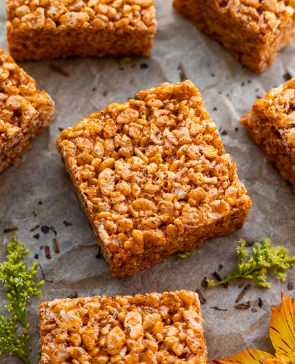 15-Minute Thai Tea Rice Krispie Treats