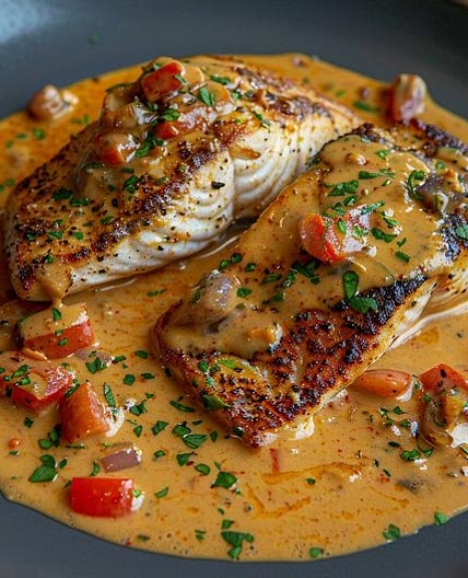 Red Snapper with Creamy Creole Sauce