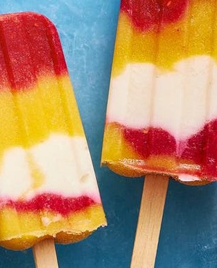 Peach Melba Ice Pops