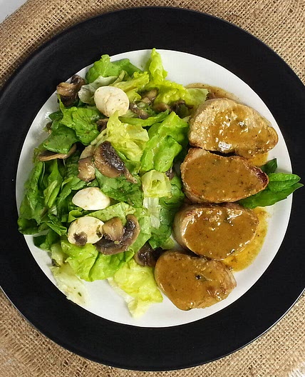 Pork Tenderloin Medallions with Mustard Sauce