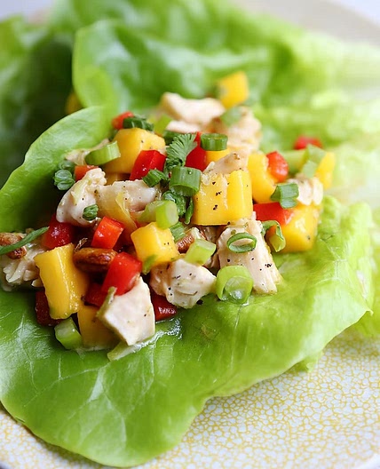 Tropical Chicken Lettuce Wraps