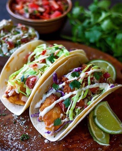 Fish Tacos with Cumin Honey