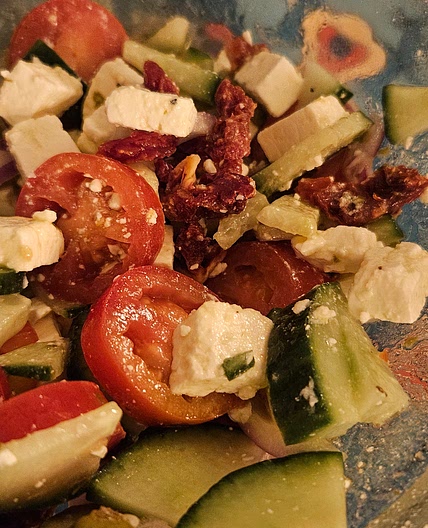 Greek type salad w/o lettuce