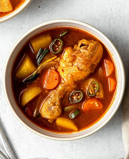 Dakbokkeumtang (Spicy Korean Chicken Stew)