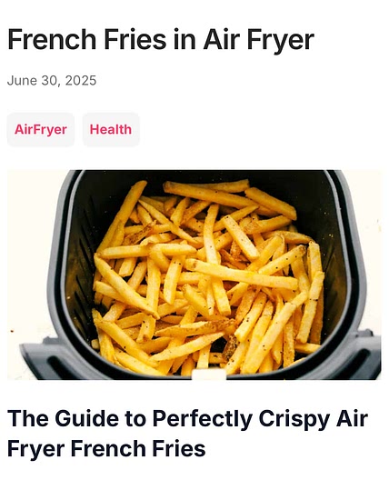 Air Fryer French Fries 