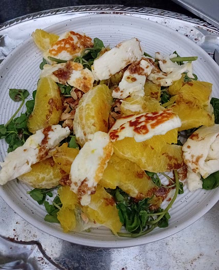 Grilled Blush Orange & Halloumi Salad