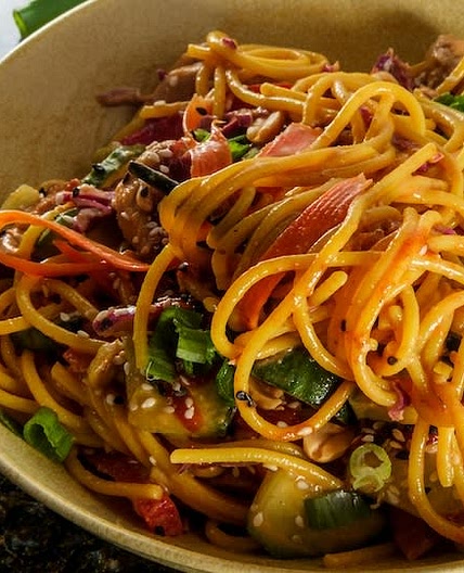 Asian Peanut Noodles (Mediterranean Diet)