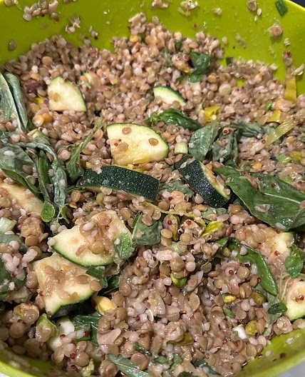Orzo Salad With Lentils and Zucchini