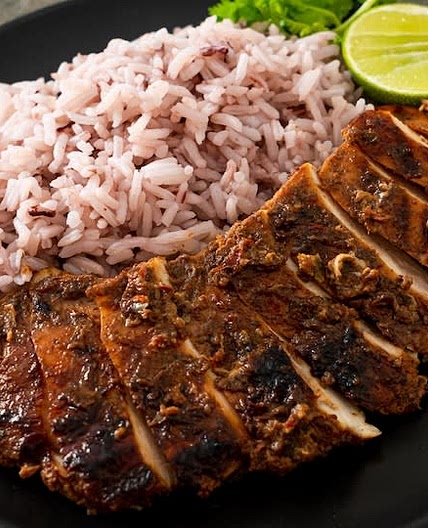Jerk Chicken with Pineapple Black Bean Salsa (Freezer/Low Sodium/Diabetic Friendly/Mediterranean diet/MIND Diet)