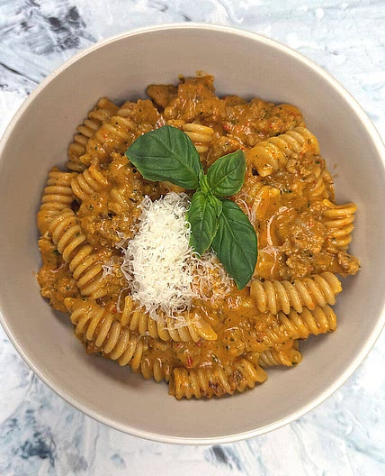 Roasted Vegetable Pasta with Sausage