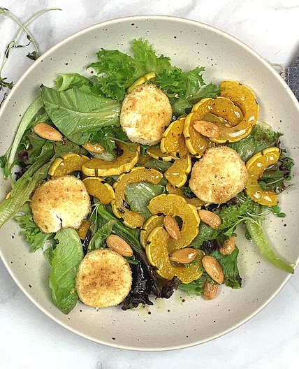 Delicata Squash Salad with Roasted Goat Cheese