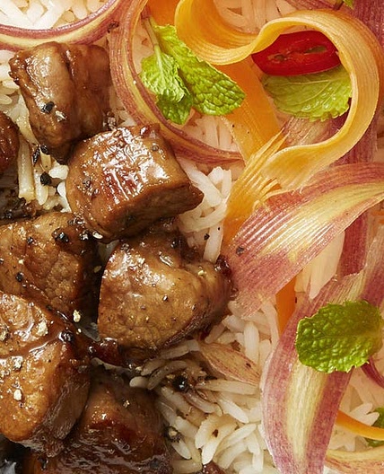 Vietnamese Caramel Pork with Pickled Carrot Salad