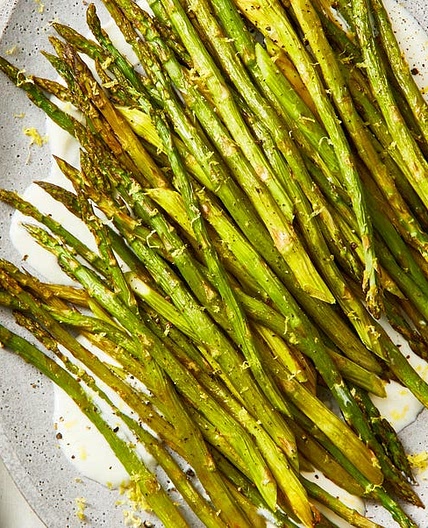 Roasted Asparagus With Creamy Feta