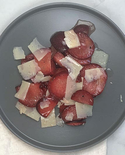 Plum and Pecorino Salad