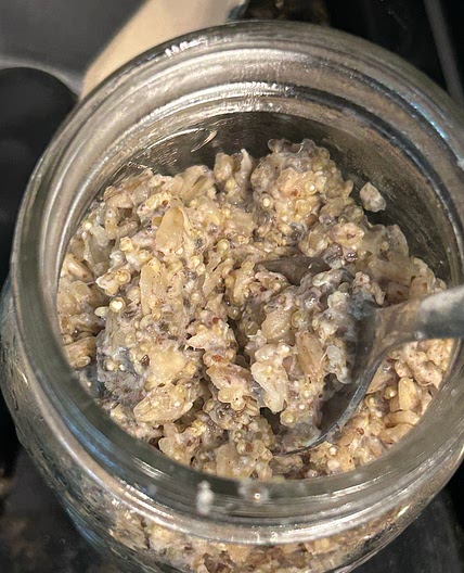 High protein Oatmeal mix for Yogurt looks gross but it’s good 