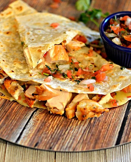 Cherry Wood-Smoked Chicken Breast Quesadillas with Pico de Gallo