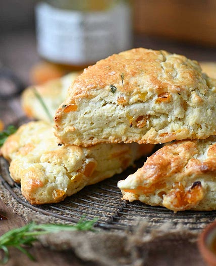 Apricot and Rosemary Scones