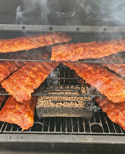 Baby back ribs fall off the bone