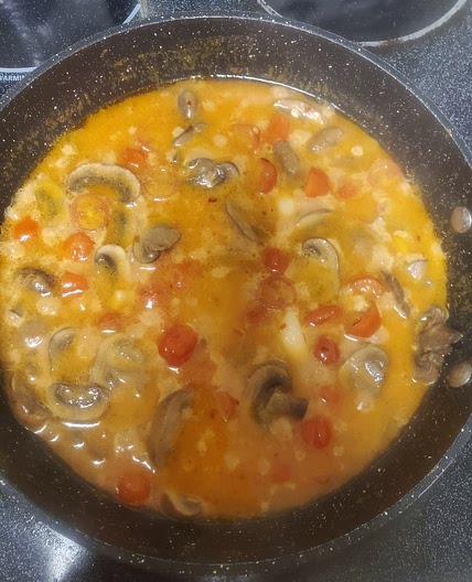 Creamy buttery vegan mushroom tuscan