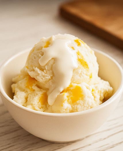 🍑 Gelato alla pesca, vaniglia e miele (versione fit)