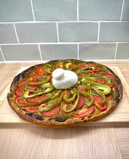 Tarte aux légumes du soleil et burrata