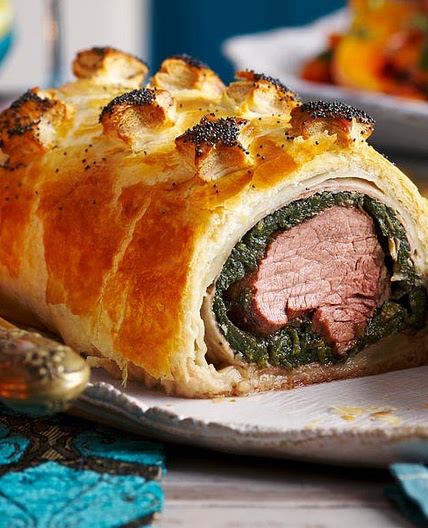 Beef Wellington with port gravy