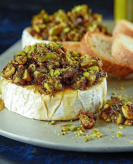 Sweet Baked Brie with Pistachios and Honey - Tent Trail Camping