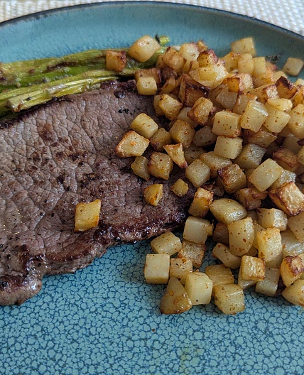 Filete con patatas