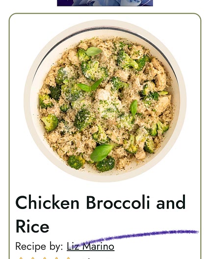 Healthy chicken, broccoli, and rice