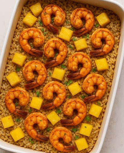 Pineapple & Lime Chili Shrimp & Rice