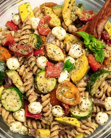 Walnut Pesto Pasta Salad With Roasted Vegetables
