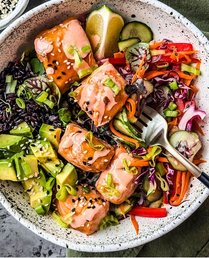 Healthy Teriyaki Salmon Bowl