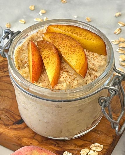 HEALTHY PEACH OVERNIGHT OATS RECIPE