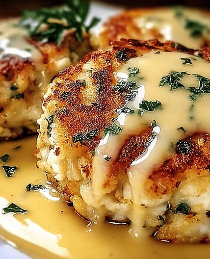 Cheddar Bay Crab Cakes with Lemon Butter Drizzle - Tent Trail Camping