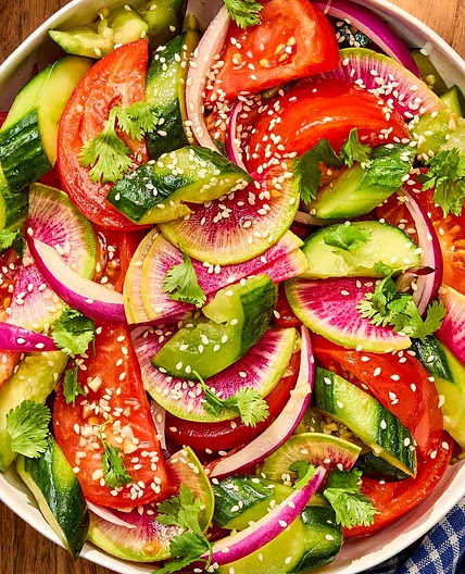 Smashed Cucumber & Tomato Salad Is the Mashup You Didn’t Know You Needed