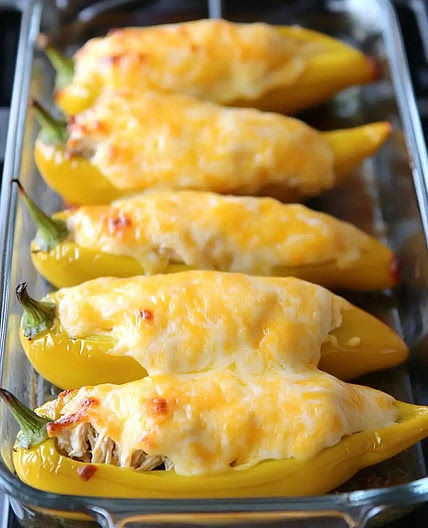 Traditional Chicken Stuffed Banana Peppers - Alrightwithme