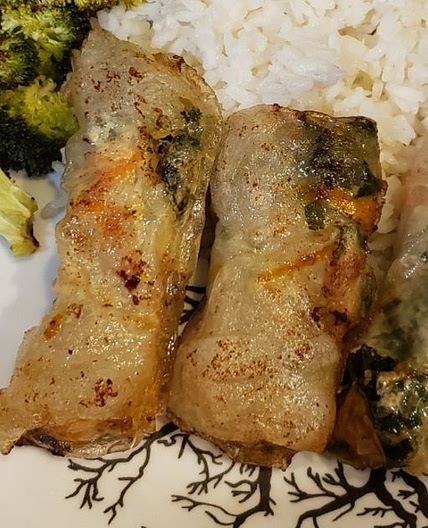 Chicken & Kale Spring rolls