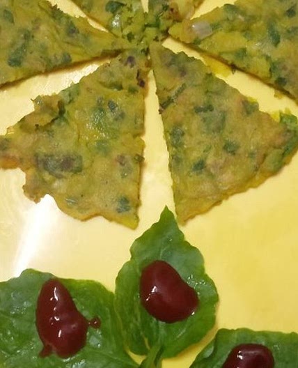 पालक चीला (palak cheela recipe in Hindi)