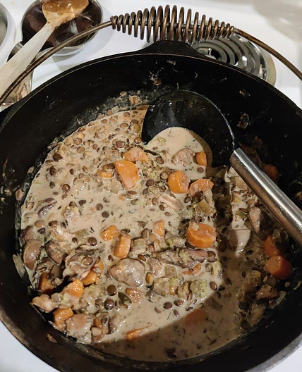 Rustic Smoky Chicken and Lentil Stew