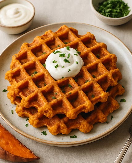 Süßkartoffel-Waffeln