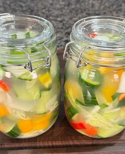 Non-Spicy & Gut-Friendly Korean Cucumber Water Kimchi | So Easy & Delicious!