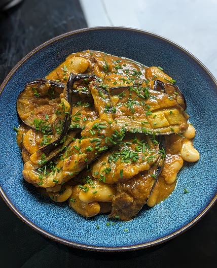 Butterbean and Aubergine Curry
