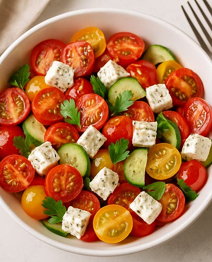 Salade Fraîcheur aux Tomates Cerises et Féta