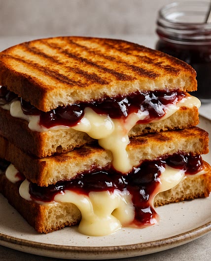 Brie & Cherry Jam Grilled Cheese