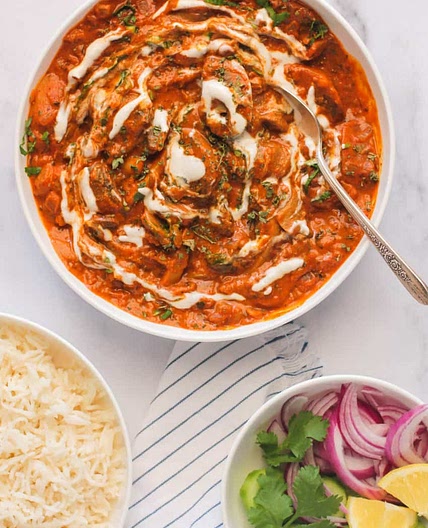 Instant pot mushroom masala with curry tofu