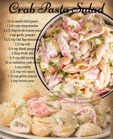 CRAB PASTA SALAD!