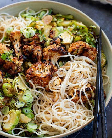 Hoisin Cauliflower & Coconut Rice Noodles
