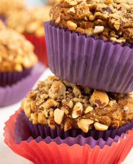 Healthy Pumpkin Hazelnut Muffins