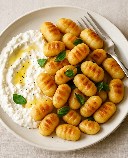 Gnocchi mit Feta-Senf-Soße