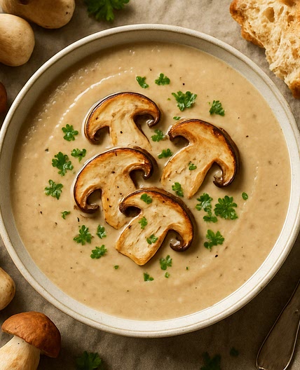 Cremige Steinpilzsuppe